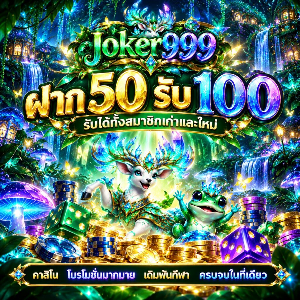 joker999 คาสิโนออนไลน์ ฝาก 50 รับ 100 โปรโมชั่นสมาชิกใหม่
